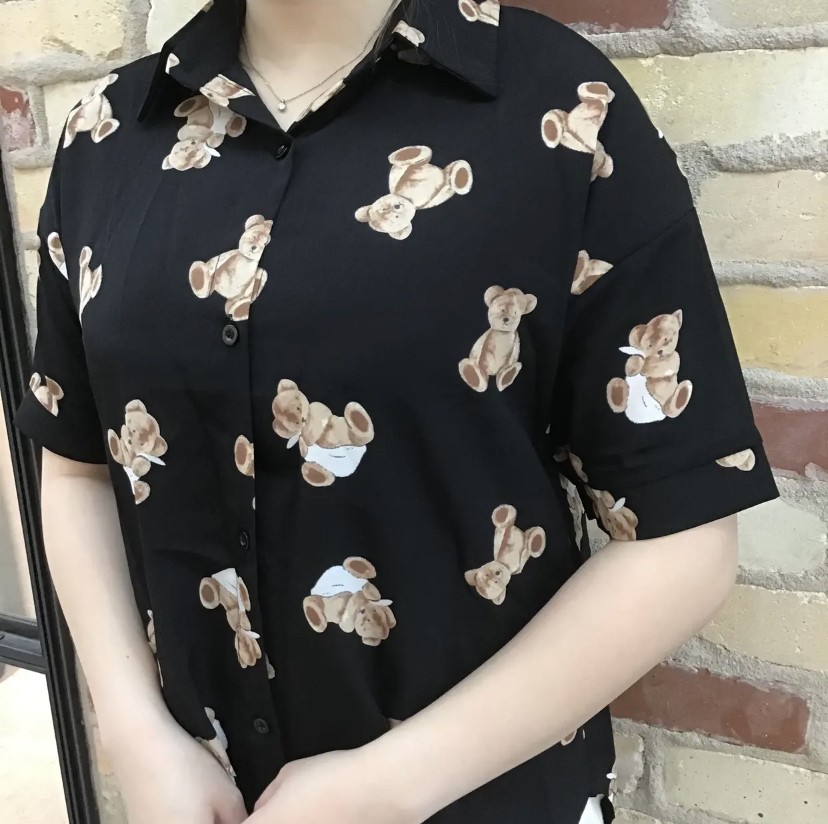 可愛いテディーベアの柄シャツです Hep Five ヘップファイブ 可愛いテディーベアの柄シャツです Hep Five ヘップファイブ