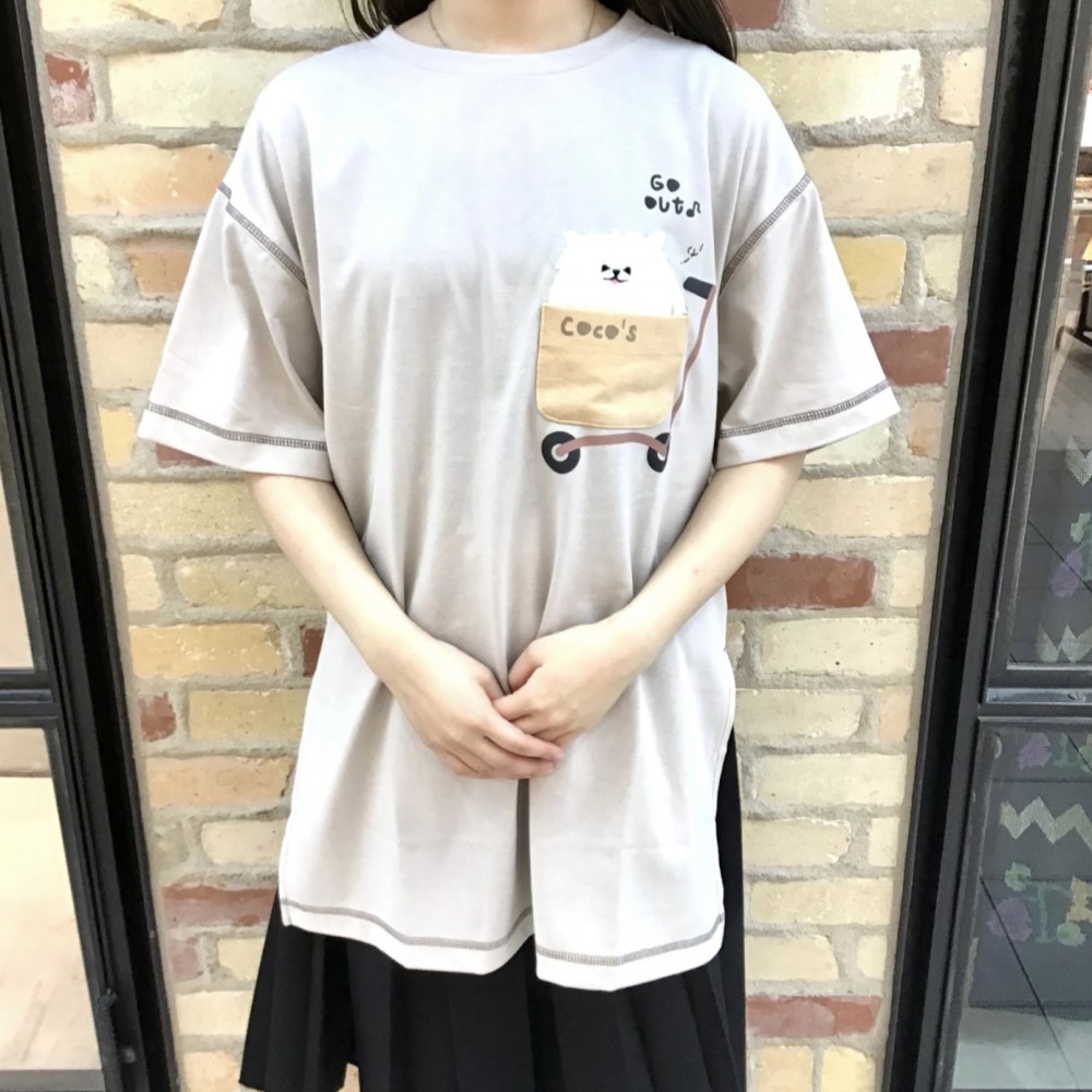 バギーでお散歩ポメラニアンTシャツ
