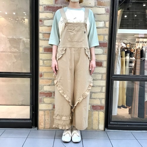 【HOME MADE】フリルとハートモチーフサロペット