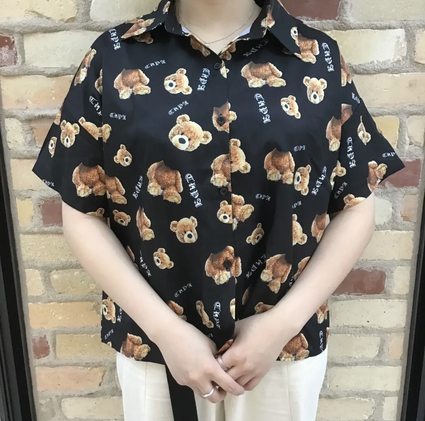 可愛いテディーベアの柄シャツ Hep Five ヘップファイブ 可愛いテディーベアの柄シャツ Hep Five ヘップファイブ