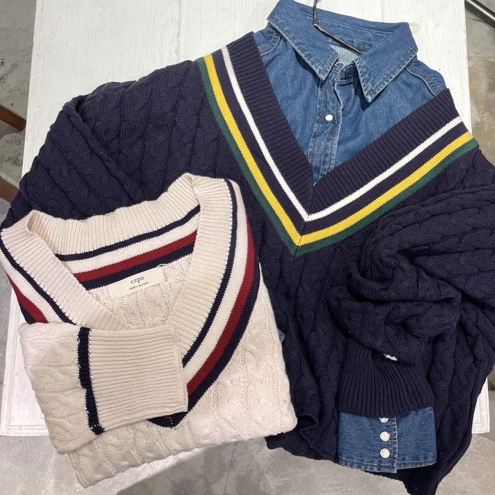 ショート丈チルデンニットが入荷しました💫