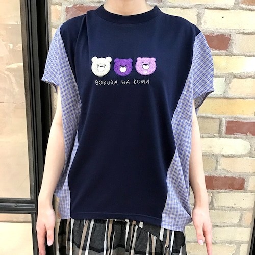 【HOME MADE】くまサガラ刺繍配色PO