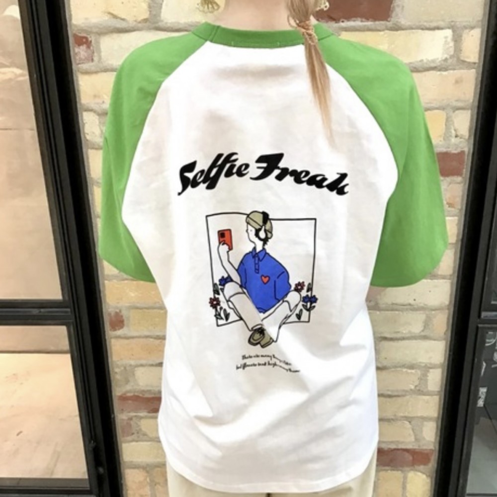 SelfiefreakラグランTシャツ