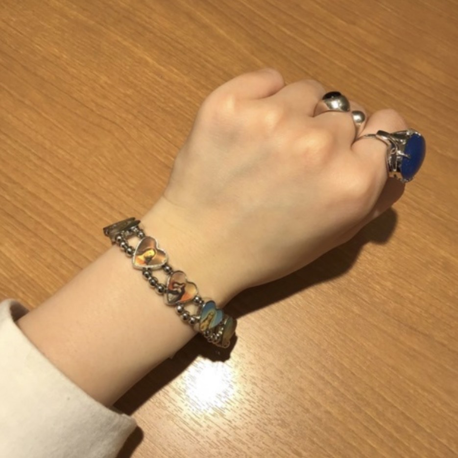 ロザリオブレスレットハート