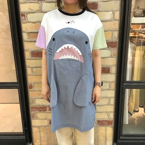 サメ顔半袖ワンピース