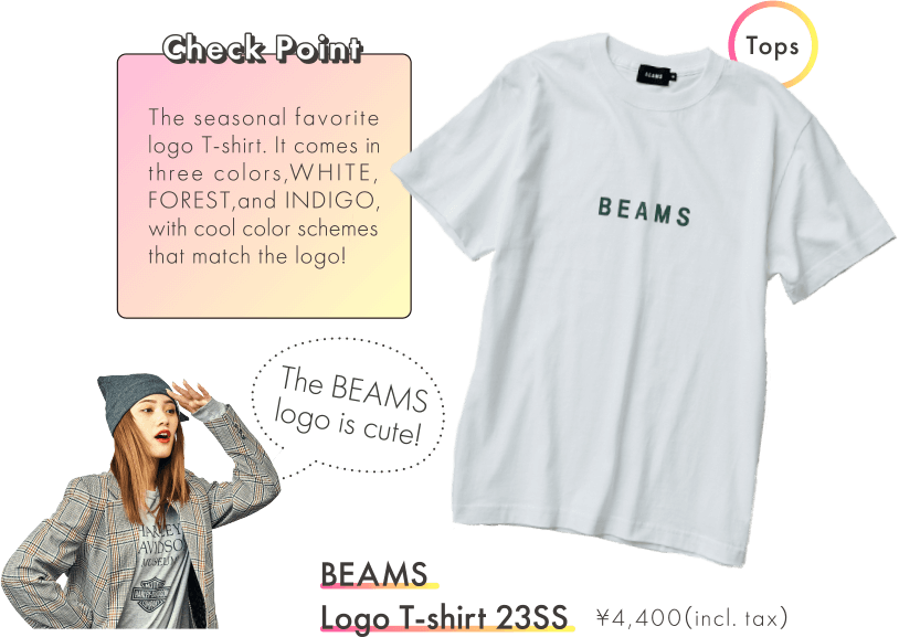 BEAMS Logo T-shirt 23SS
