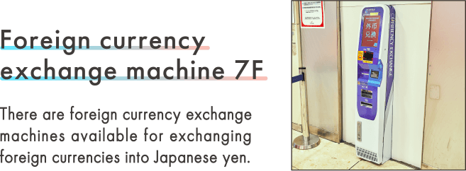 Foreign currency exchange machine 7F