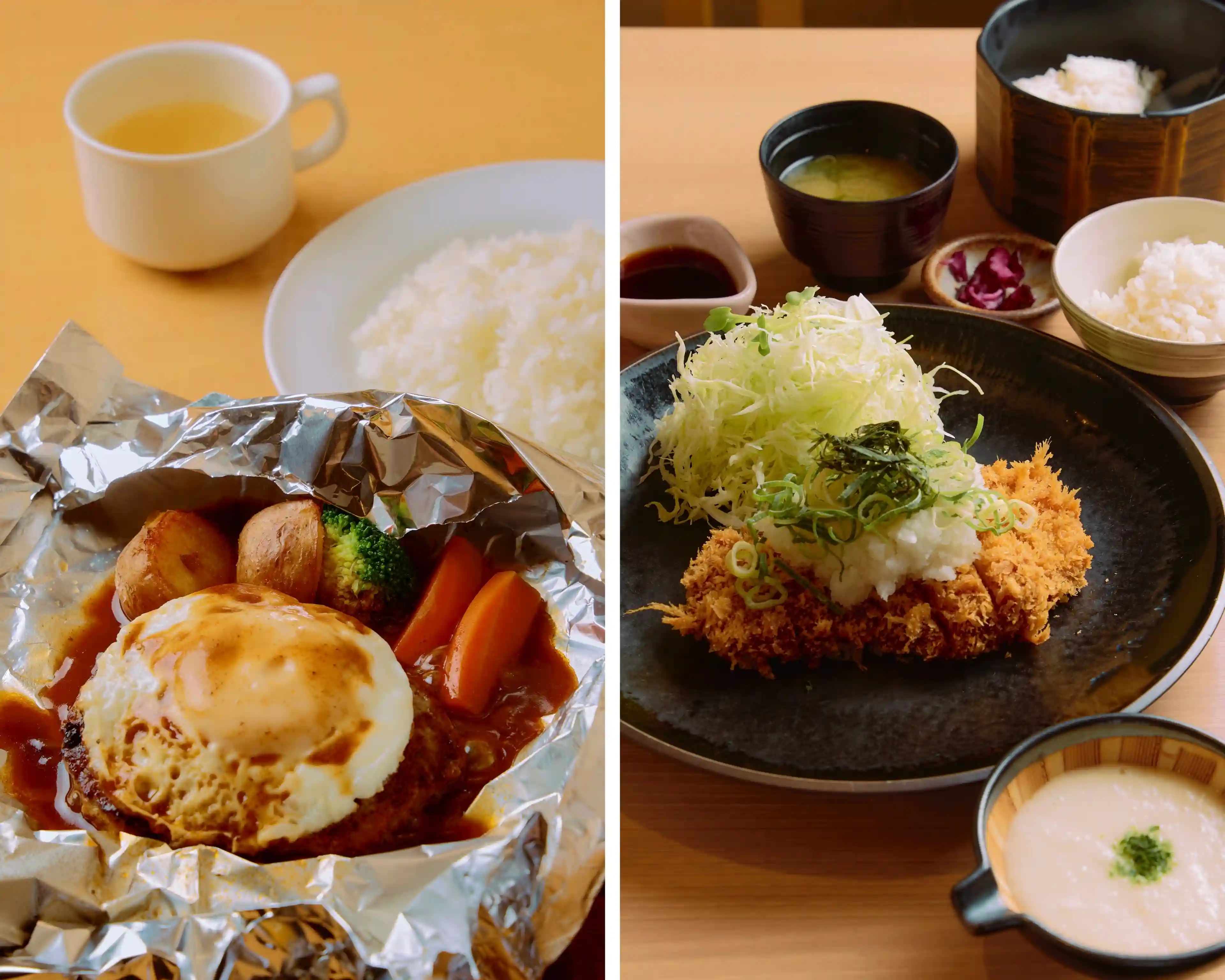 ハンバーグ　とんかつ　とろろ　梅田ランチ