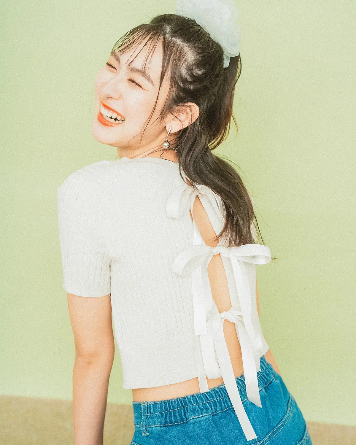 PARK by one way　バックリボンニット