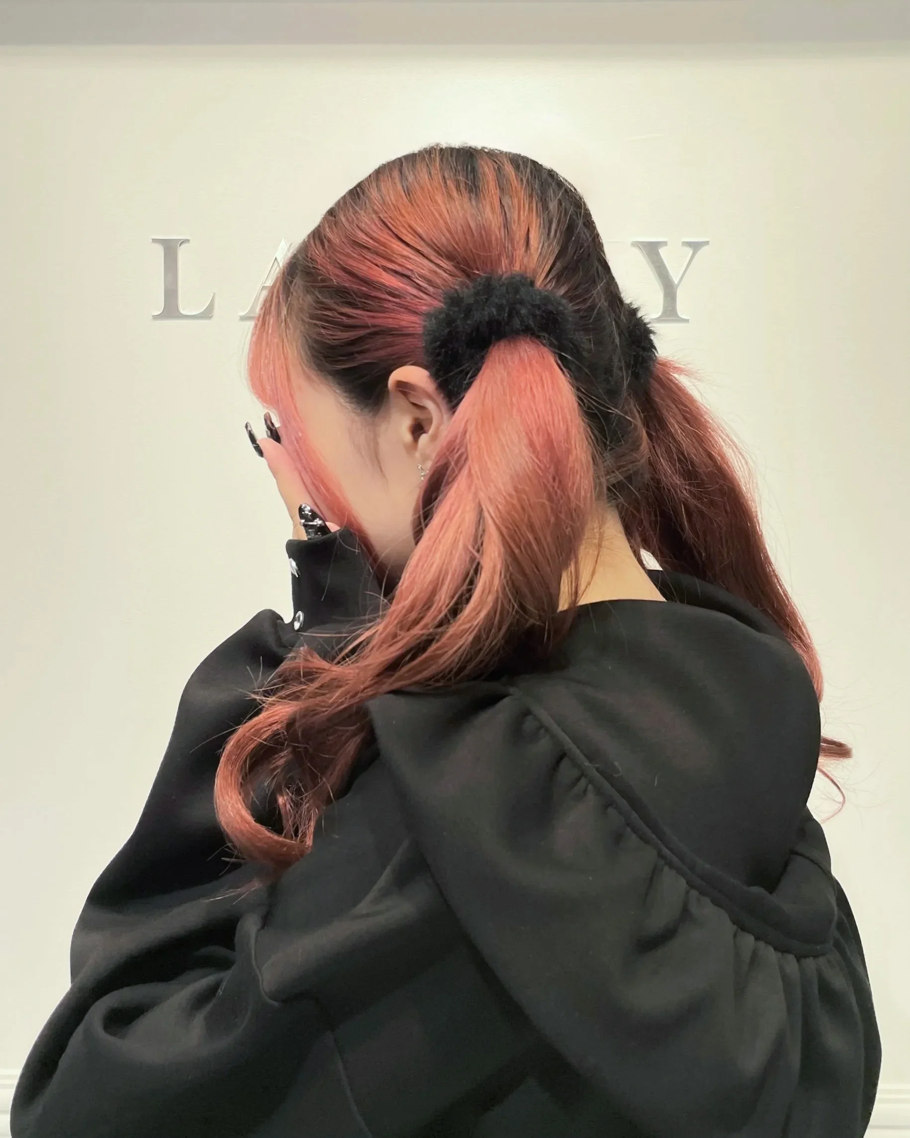 ふわふわボアヘアゴム　ハーフツイン　ツインテール　ヘアアクセ　LAFARY　ラファリー