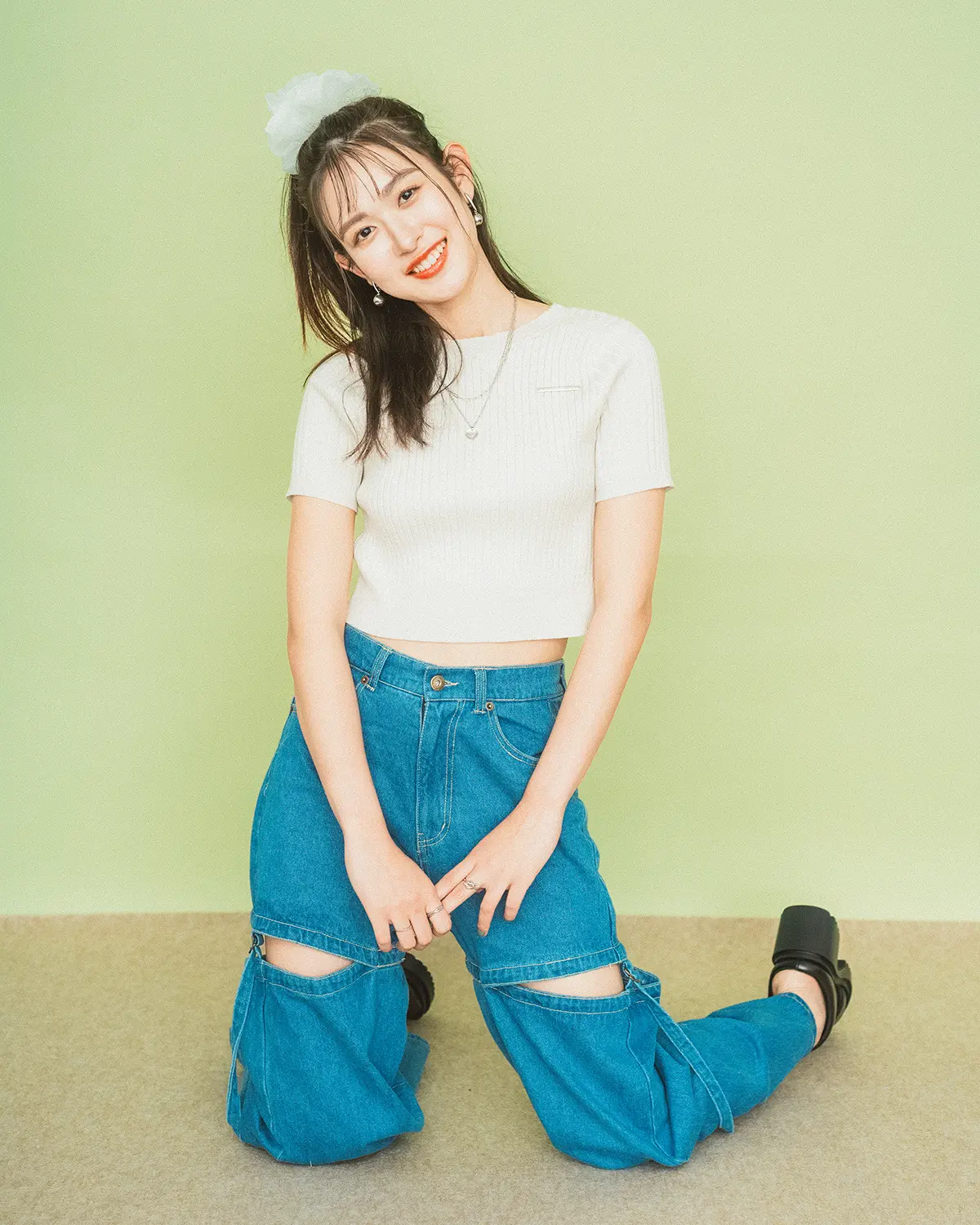 PARK by one way　バックリボンニット