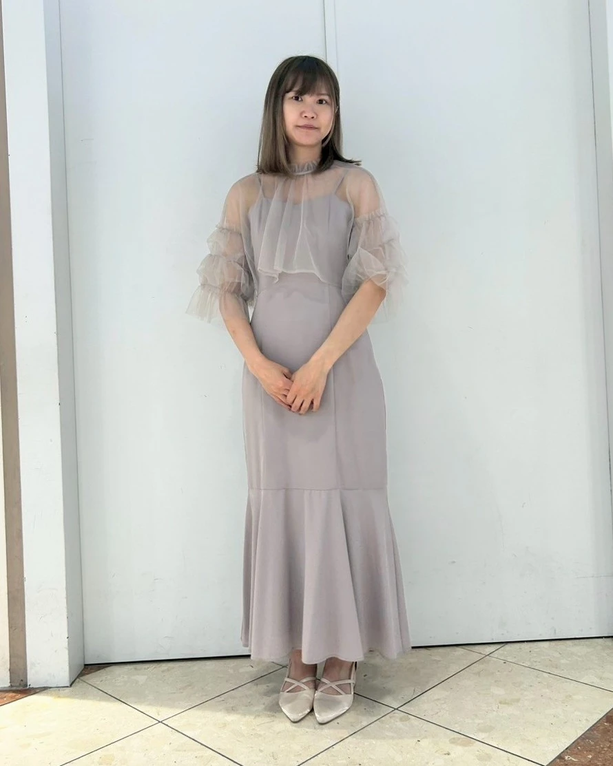 🫧ボリュームチュールスリーブ2ピースドレス🫧