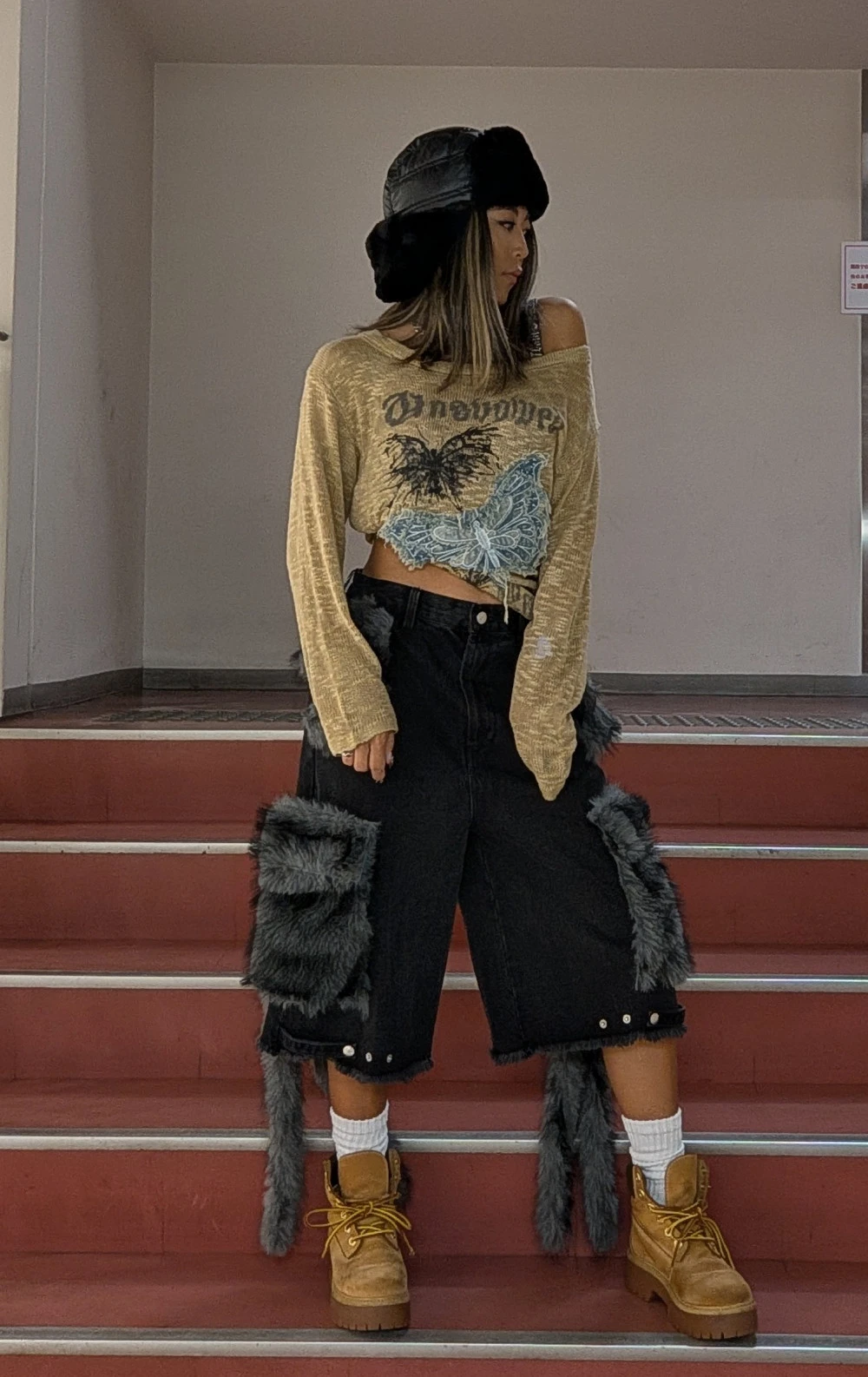 ファーアイテムで…🤎🖤