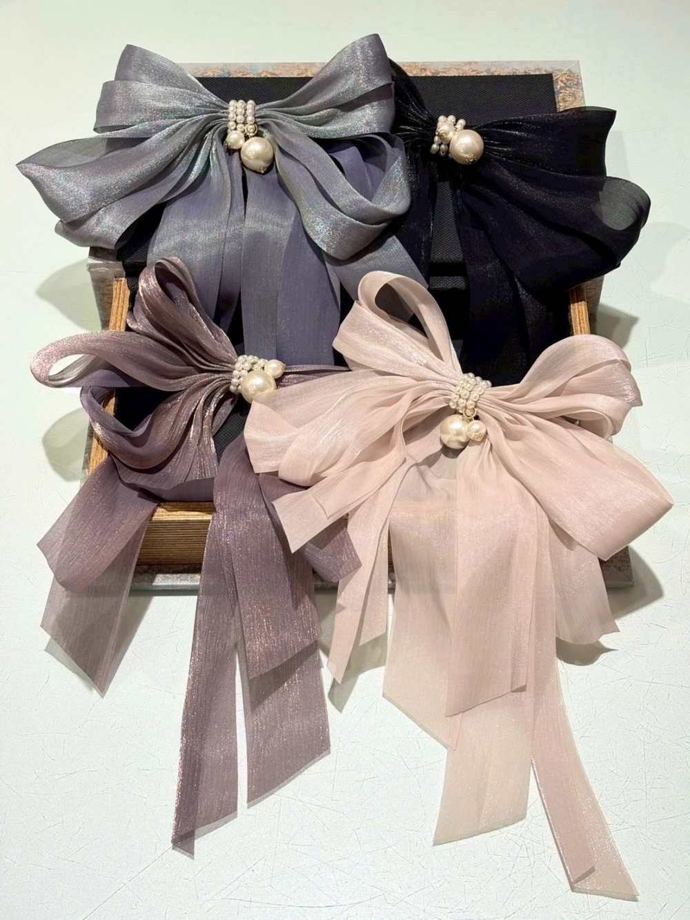 🎀パール付きリボンバレッタ🎀