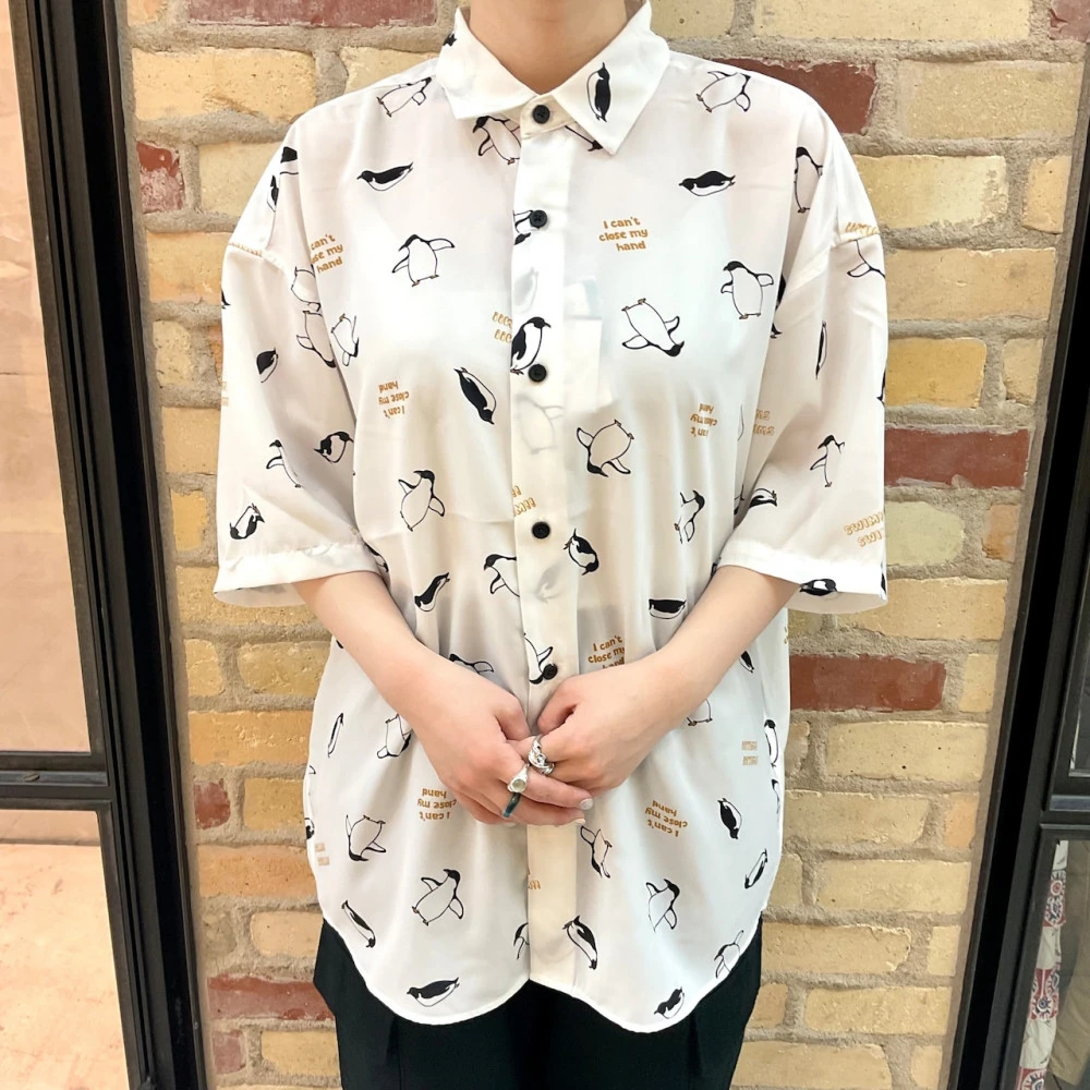 ペンギン総柄シャツ🐧