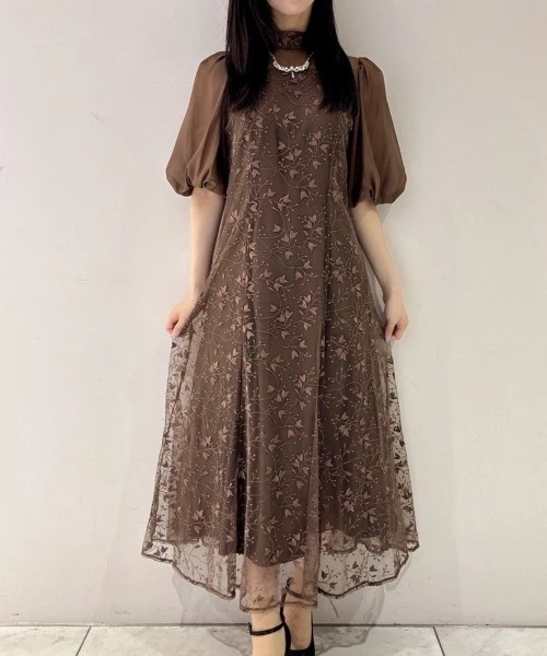 💖オーガンジースリーブドレス💖