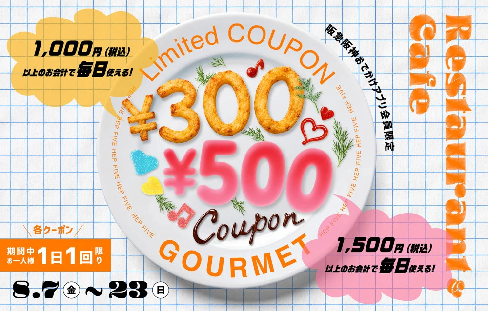 阪急阪神おでかけアプリグルメクーポン