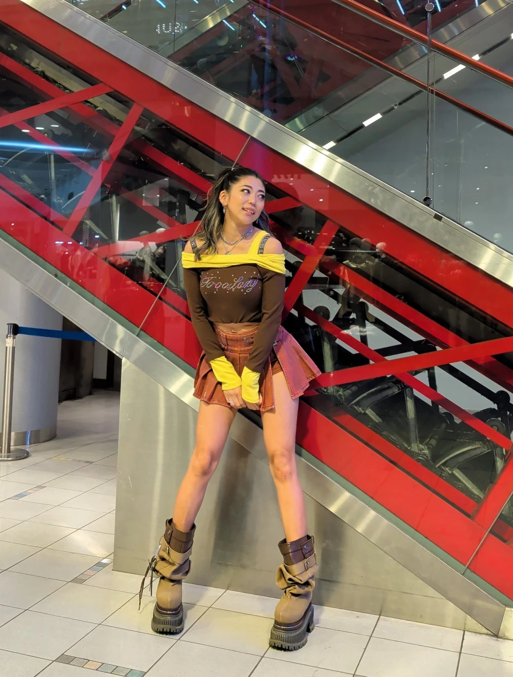 コーデのポイントにカラーアイテムを💘✨