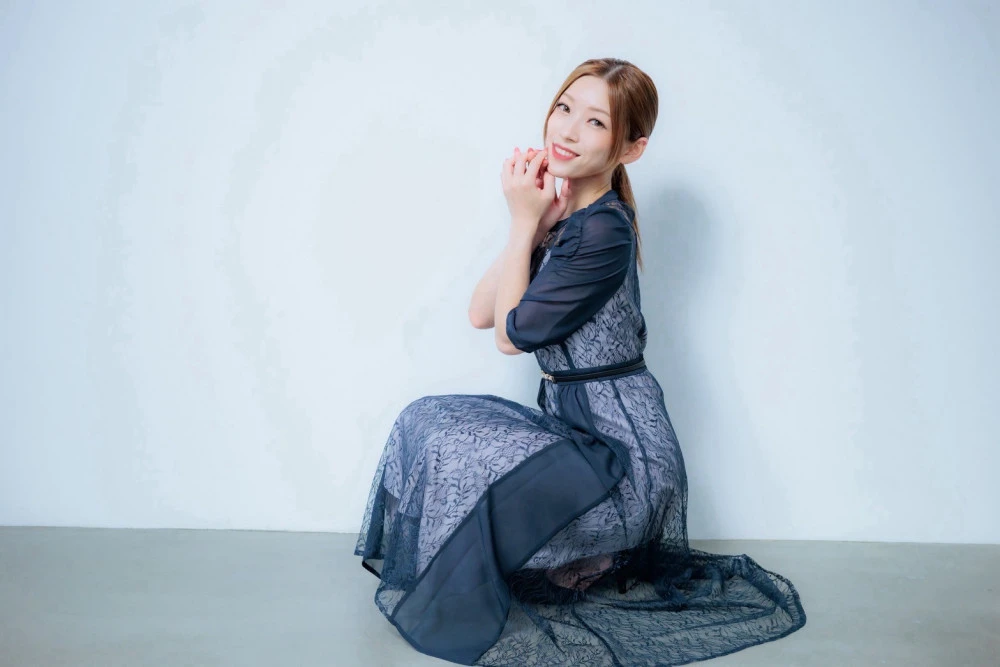 💖シフォン切り替えレースドレス💖