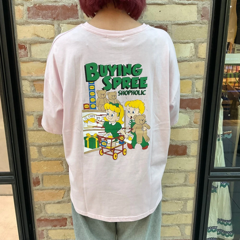 ショッピングキッズ半袖プリントTシャツ🛍️