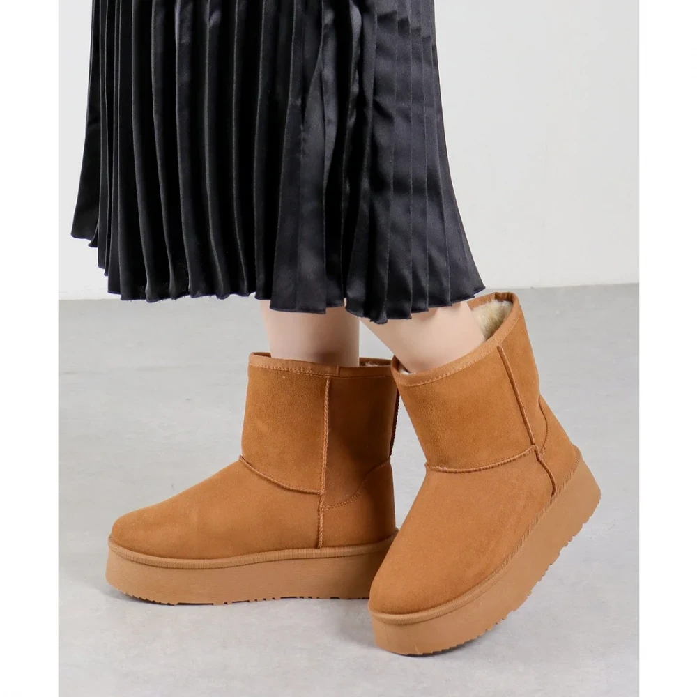 厚底ファーミドルムートンブーツ👢