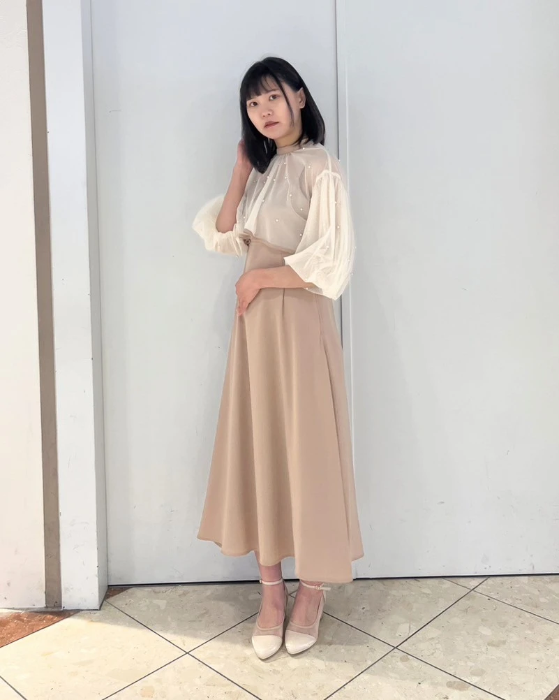 🦪パール付きチュールボレロドレス🦪