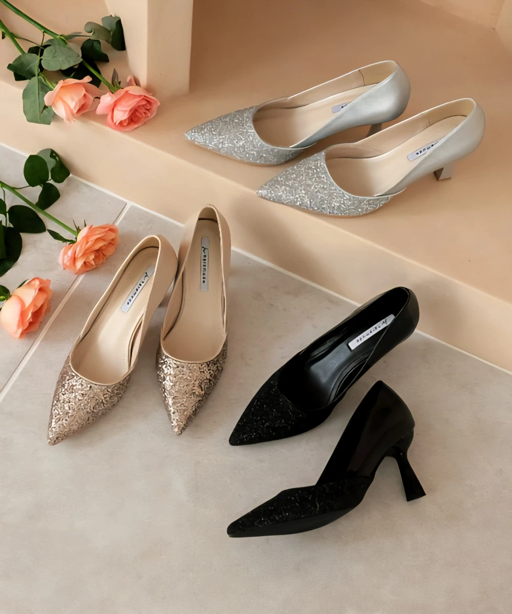 👠グリッターパンプス👠